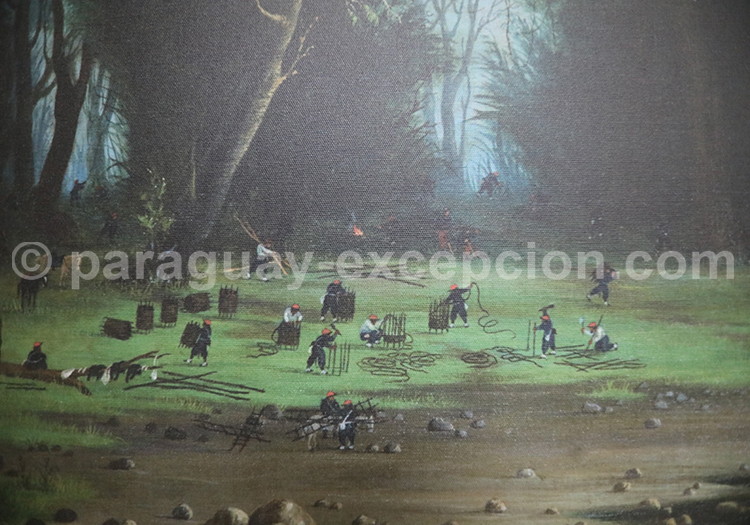 Campement en Uruguayana 1865. Empire du Brésil. Candido Lopez