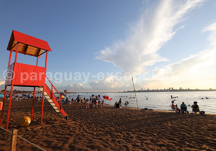 Plage d’Encarnación sur le rio Paraguay