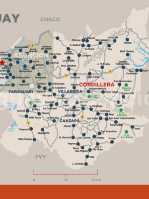 Carte de la région Cordillera
