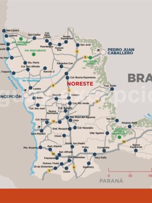 Carte de la région Nord-Est