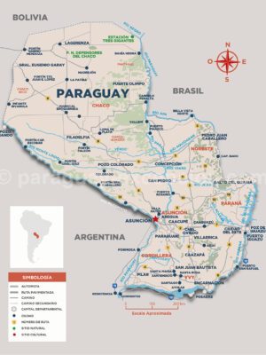 Carte du Paraguay