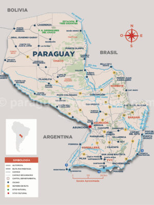 Carte du Paraguay Carte du Paraguay